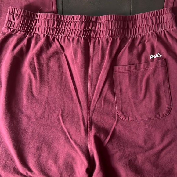 Willit, women’s XL, Maroon/burgundy color, elastic waist, drawstring, knit pants - Picture 3 of 10
